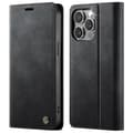 Compatible with iPhone 15 Pro Case CASEME 033 Series RFID Wallet Stand Calf Texture Leather Phone Cover
