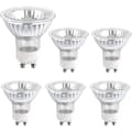 GU10 35W 230V Halogen Bulb, 380lm Warm White 2700K, Dimmable Halogen Spotlight, for Cabinet Lighting, Display Lighting, 6-pack