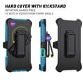 Miniatyrbild 3 av 5: For iPhone 16 Detachable Shell PC+TPU Phone Case with Back Clip Stand Multicolor