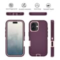 Miniatyrbild 2 av 5: For iPhone 16 Detachable Shell PC+TPU Phone Case with Back Clip Stand Multicolor