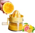 500 ml Manuell Citruspress med Roterande Vev, Maximal Utvinning för Apelsiner, Citroner, Limefrukter & Grapefrukter, Diskmaskinssäker