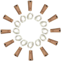 12 Bottle Lights, Wine Bottle Cork Lights, 2 Meter 20 Lights, Button Cell Battery Powered LED Lights, Christmas Decoration, Wine Bottle String Lights