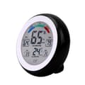 Meichoon Indoor Outdoor Thermometer Hygrometer, Wireless Electronic Temperature Humidity Meter, Round Touch Screen