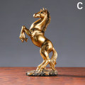 Miniatyrbild 8 av 8: Resin Staty Gyllene Vit Svart Häst Figur Ornament Figuriner Black