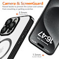 Miniatyrbillede 3 af 11: Iphone 16/15/14/13 cover mobilcover MagSafe - Transparent/Black Iphone 16 Pro
