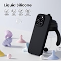 Miniatyrbild 3 av 6: iPhone 16 Pro/ProMax/Plus skal mobilskal fodral silikon / TPU - SVART IPHONE 16 PRO MAX