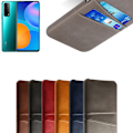 Miniatyrbillede 6 af 6: Huawei P smart 2021 cover etui beskyttelse læder kort vis - Sort P smart 2021