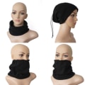 Miniatyrbild 3 av 7: Unisex fleece skidmask halsvärmare bandana halsduk - VÄLJ: SVART