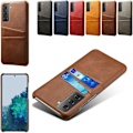Pikkukuva 5 / 6: Samsung S21 Plus -kuori, suojakotelo, nahka, korttipidike, Mastercard - Punainen S21+
