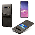 Miniatyrbillede 2 af 7: Samsung S10+ beskyttende etui cover læder kort vis amex mastercard - Mørkebrun Samsung Galaxy S10+