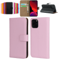Pikkukuva 3 / 3: iPhone 11 lompakkokotelo lompakko kotelo kuori suoja kortti pinkki - Vaaleanpunainen iPhone 11