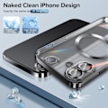 Miniatyrbild 5 av 11: Iphone 16/15/14/13 skal mobilskal MagSafe - Transparent/Svart Iphone 16 Pro Max