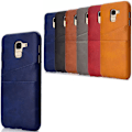 Miniatyrbillede 2 af 6: Samsung J6 cover etui beskyttelse læder kort visa mastercard - Sort J6