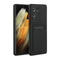 Miniatyrbillede 7 af 11: Sort kortholder etui til Samsung S22/S21/S20 FE/Ultra/Plus - Black S22 Samsung Galaxy