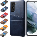 Pikkukuva 4 / 11: Korttikotelo Samsung S21 FE -kuori matkapuhelinkotelo reikä laturille kuulokkeille - Ruskea Galaxy S21 FE