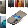 Miniatyrbillede 6 af 6: Samsung S21 Plus skal etui beskyttelse læder kort visning mastercard - Blå S21+