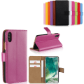 Miniatyrbild 3 av 3: iPhone X/XS plånboksfodral plånbok fodral skal skydd cerise - Cerise iPhone X/XS