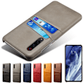 Miniatyrbillede 6 af 6: Samsung Galaxy A50 cover etui beskyttelse læder kort vis amex - Grå A50