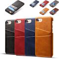 Miniatyrbillede 1 af 3: Iphone 7/8 beskyttende etui cover læder til kort visa mastercard - Lysebrun / beige iPhone 7/8