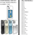 Miniatyrbild 2 av 11: Iphone 16/15/14/13/12/11/SE/X/XS/8/7 skal mobilskal kort slot - Transparent IPHONE 12