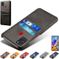 Miniatyrbillede 1 af 7: Samsung Galaxy A21s cover etui beskyttelse læder kort visa amex - Sort A21s