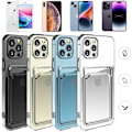 Pikkukuva 1 / 11: Iphone 14/13/12/11/XS/XR/SE/8/7/6 kuori korttikoteline kotelo korttipaikka - Transparent Iphone 13 mini