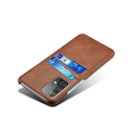 Miniatyrbillede 8 af 9: Kortholder Samsung A53 5G cover mobilcover hul til oplader hovedtelefoner - Lysebrun Samsung Galaxy A53