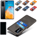 Miniatyrbillede 1 af 7: Huawei P40 Pro skal etui beskyttelse læder kort kredit visa - Sort P40 Pro