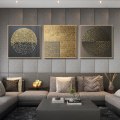 Miniatyrbild 3 av 3: Canvas tavla / duk,  tryckt motiv 2 Svart och guld