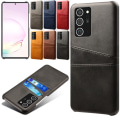 Miniatyrbillede 1 af 7: Samsung Note20 Ultra skal etui beskyttelse læder kort kredit visa - Rød Note20 Ultra
