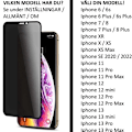 Miniatyrbillede 2 af 11: Iphone 13/12/11/xr/x/xs/8/7/6 pro/max/skal skærmbeskyttelse privacy - Gennemsigtig Iphone XS Max