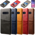 Miniatyrbillede 1 af 7: Samsung S10E beskyttende etui cover læder kort visa amex mastercard - Sort Samsung Galaxy S10E