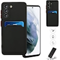 Miniatyrbillede 1 af 11: Sort kortholder til Samsung S22/S21/S20 FE/Ultra/Plus - Black S21 Plus Samsung Galaxy