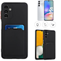 Miniatyrbillede 1 af 6: Samsung Galaxy A05s skal mobilcover kortlomme sort BLACK  