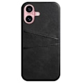Miniatyrbillede 3 af 3: Kortholder iPhone 16 Plus skal mobilcover hul oplader høretelefoner - Sort iPhone 16 Plus