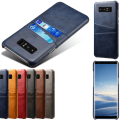 Miniatyrbild 2 av 6: Samsung Note8 skal fodral skydd skinn kort visa mastercard - Grå Note8