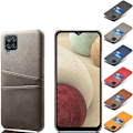 Miniatyrbillede 4 af 4: Kortholder Samsung A12 cover mobilcover hul til oplader hovedtelefoner - Grå Samsung Galaxy A12