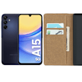 Miniatyrbild 5 av 6: Samsung Galaxy A15 plånboksfodral plånbok fodral skal svart - SVART SAMSUNG A15 5G / 4G