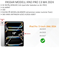 Miniatyrbillede 2 af 7: iPad Pro 13 tommer M4 2024 skærmbeskytter hærdet glas 9H gennemsigtig  