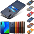 Miniatyrbillede 2 af 6: Huawei P smart 2020 cover etui beskyttelse læder kort vis - Sort P smart 2020