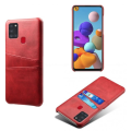 Miniatyrbillede 4 af 7: Samsung Galaxy A21s cover etui beskyttelse læder kort visa amex - Rød A21s
