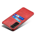 Miniatyrbillede 8 af 11: Kortholder Samsung S22+ cover mobilskal hul til oplader og høretelefoner - Lysebrun Samsung Galaxy S22 Plus