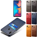 Pikkukuva 2 / 6: Samsung A40 -kotelo suojakotelo nahka kortti Visa Mastercard - Ruskea A40