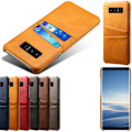 Miniatyrbillede 4 af 6: Samsung Note8 skal fodral skydd skinn kort visa mastercard - Brun Note8