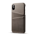 Miniatyrbillede 3 af 3: Iphone XS Max beskyttende etui cover læder kort vis amex - Grå iPhone XS Max