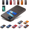 Miniatyrbillede 1 af 8: Kortholder til iPhone 15 Pro Max - Etui med plads til kort Lyserød iPhone 15 Pro Max