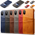 Miniatyrbillede 1 af 3: Iphone X/XS beskyttende etui i læder med plads til kort - Mastercard Sort  iPhone X/XS