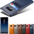 Pikkukuva 2 / 6: Samsung Note9 -kotelo suojakotelo nahka kortti Visa Mastercard - Punainen Note9