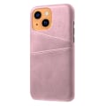 Miniatyrbillede 8 af 8: Kortholder til iPhone 15 - Skal med plads til kort og oplader Lyserød iPhone 15