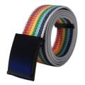 Miniatyrbild 3 av 11: Bälte herr/dam/barn canvas tyg 5 olika skärp kläder pride - VITT/RÖTT/ORANGT/GULT/GRÖNT/BLÅTT/4 110 cm